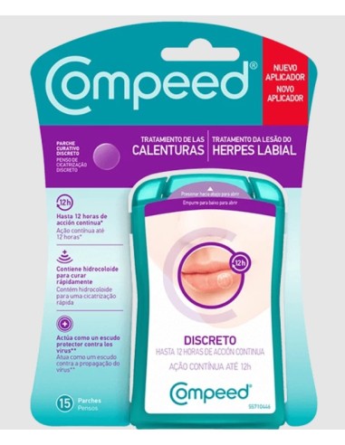 Compeed calenturas total care parche hidrocoloide  Caja: 15 parches