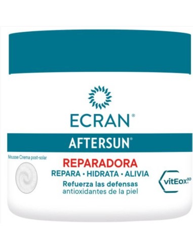 Aftersun mousse crema reparadora post-solar 350ml Ecran